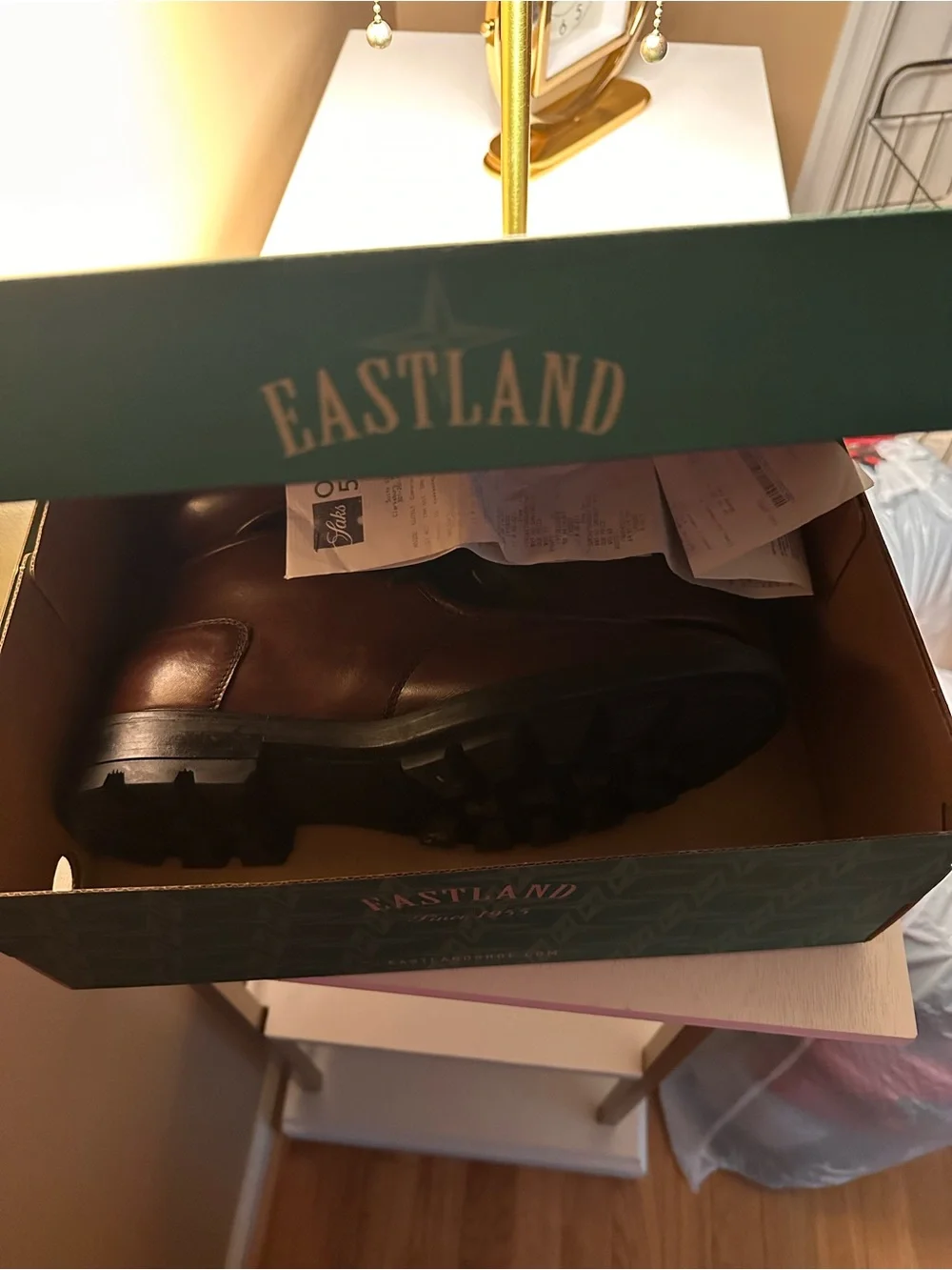 Eastland leather lug-sole boots